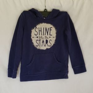 Girls size 7/8 hoodie navy blue with silver